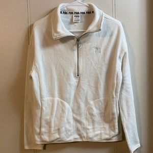 White Victoria’s Secret Pink Half Zip